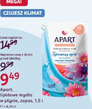 Apart, lipidowe mydło w płynie, zapas