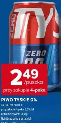 Piwo Tyskie 0%