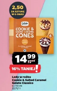 Lody w rożku Cookie & Salted Caramel Cones Gelato Classico