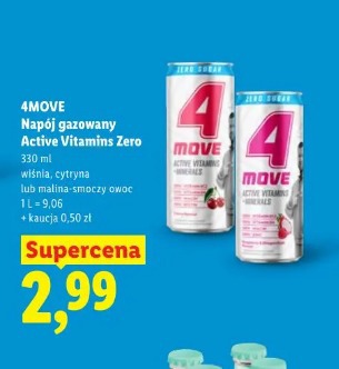 4Move Napój gazowany Active Vitamins Zero