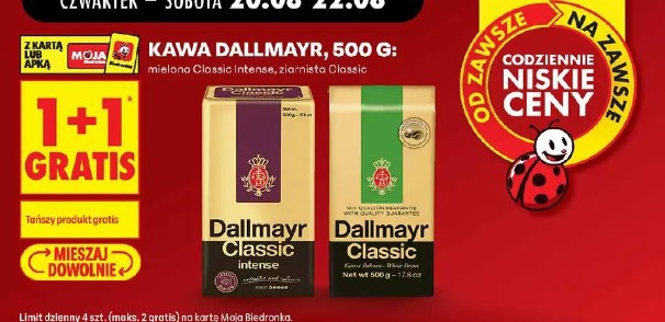 Kawa Dallmayr, 500 g: mielona Classic Intense, ziarnista Classic