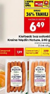 Kiełbaski bez osłonki Kraina Wędlin Nature