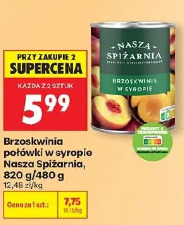 Brzoskwinia połówki w syropie Nasza Spiżarnia