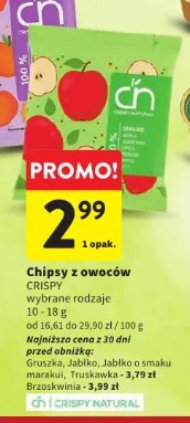 Chipsy z owoców Crispy