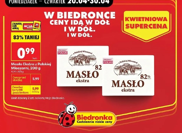 Masło Ekstra z Polskiej Mleczarni