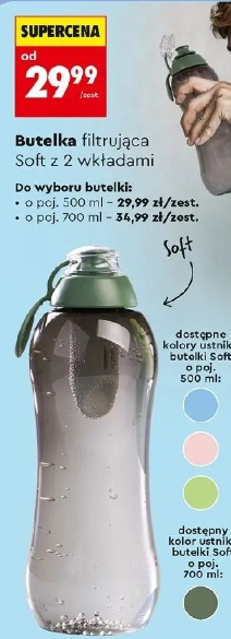 Butelka filtrująca Soft z 2 wkładami Dafi