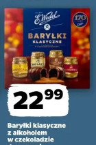 Baryłki klasyczne z alkoholem w czekoladzie deserowej E. Wedel