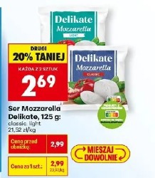 Ser Mozzarella Delikate classic, light