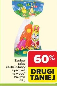 Zestaw zając czekoladowy + pistolet na wodę RAKPOL