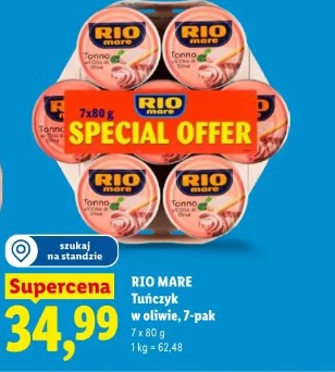 Rio Mare Tuńczyk w oliwie, 7-pak