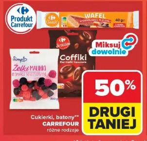 Cukierki, batony Carrefour
