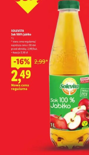 Solevita sok 100% jabłko
