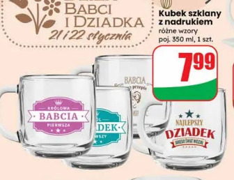 Kubek szklany z nadrukiem