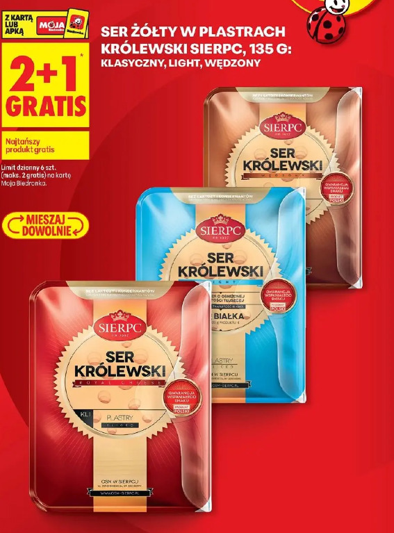 Ser żółty w plastrach Królewski Sierpc