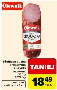 Kiełbasa sucha krakowska z szynki Olewnik