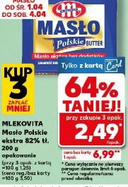 Masło Polskie Mlekovita ekstra 82% tł.