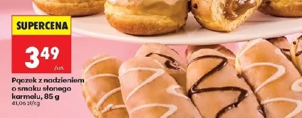 Pączek z nadzieniem o smaku słonego karmelu