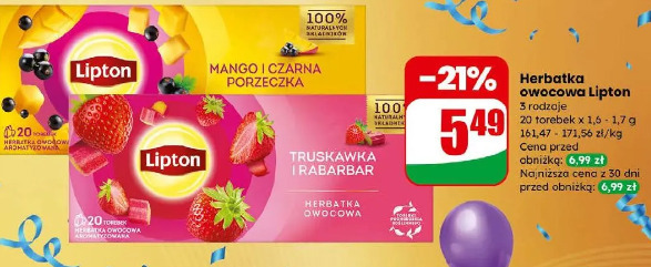 Herbatka owocowa Lipton