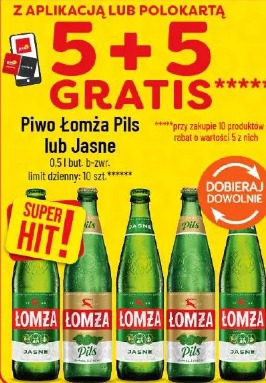 Piwo Łomża Pils lub Jasne