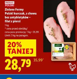 Zielone Fermy Polski kurczak, z chowu bez antybiotyków – filet z piersi