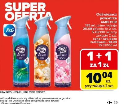 Ambi Pur Air Mist odświeżacz powietrza P&G