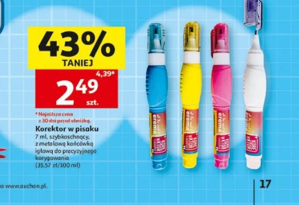 Korektor w pisaku Auchan