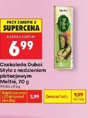 Czekolada Dubai Style z nadzieniem pistacjowym Meltié