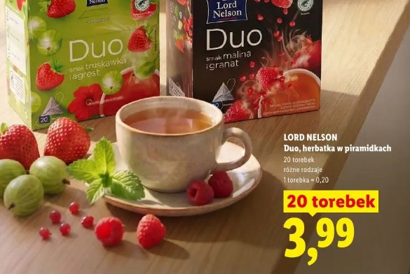 Lord Nelson Duo, herbatka w piramidkach