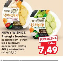 Nowy Wiśnicz Pierogi z łososiem ze szpinakiem i serem