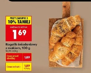 Rogalik śniadaniowy z makiem