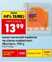 Łosoś norweski wędzony na zimno w plastrach Marinero