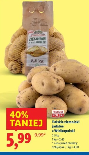 Polskie ziemniaki jadalne z Wielkopolski