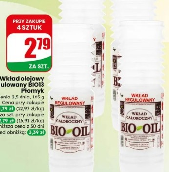 Wkład olejowy regulowany BIO13 Płomyk