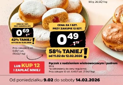 Pączek z nadzieniem wieloowocowym i pudrem