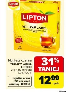 Herbata czarna Yellow Label Lipton