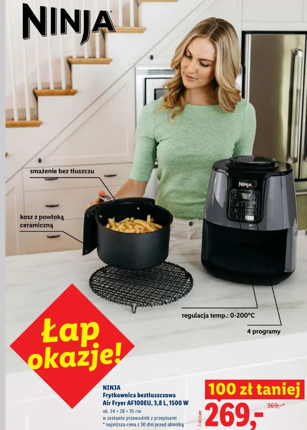 Ninja Frytkownica beztłuszczowa Air Fryer AF100EU