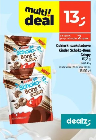 Cukierki czekoladowe Kinder Schoko-Bons Crispy