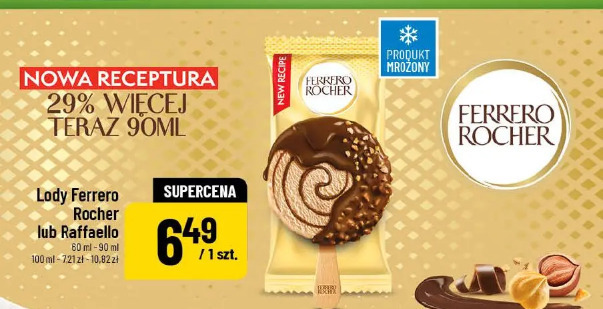 Lody Ferrero Rocher lub Raffaello