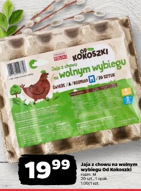 Jaja z chowu na wolnym wybiegu Od Kokoszki