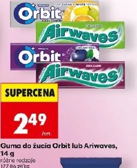 Guma do żucia Orbit lub Airwaves