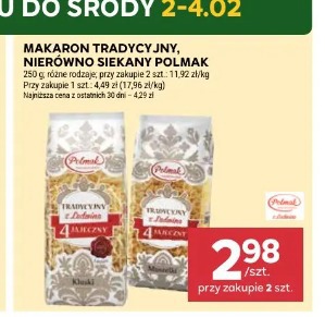 Makaron tradycyjny, nierówno siekany Polmak
