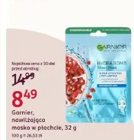 Garnier, nawilżająca maska w płachcie