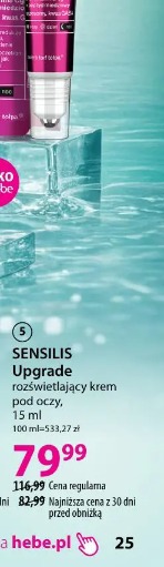 SENSILIS Upgrade rozświetlający krem pod oczy