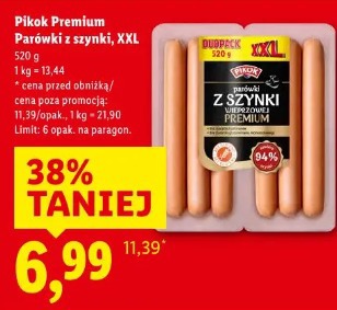 Parówki z szynki, XXL