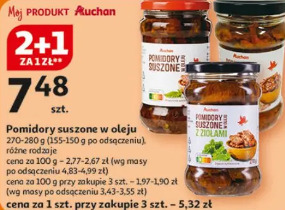 Pomidory suszone w oleju Auchan