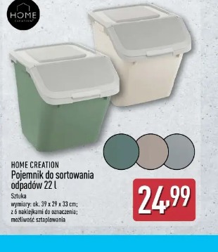 Home Creation Pojemnik do sortowania odpadów 22 l