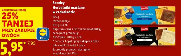 Sondey Herbatniki maślane w czekoladzie