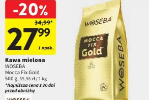 Kawa mielona Woseba Mocca Fix Gold