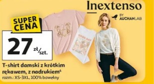 T-shirt damski z krótkim rękawem, z nadrukiem