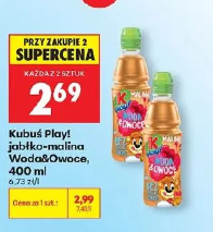 Kubuś Play! jabłko-malina Woda&owoce, 400 ml